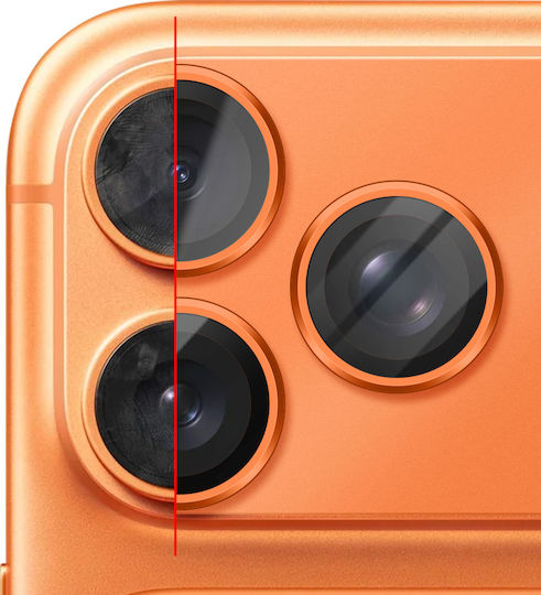 Avizar Kameraobjektivschutz Iphone 17 Pro Max Monoblock Aluminiumrahmen Orange