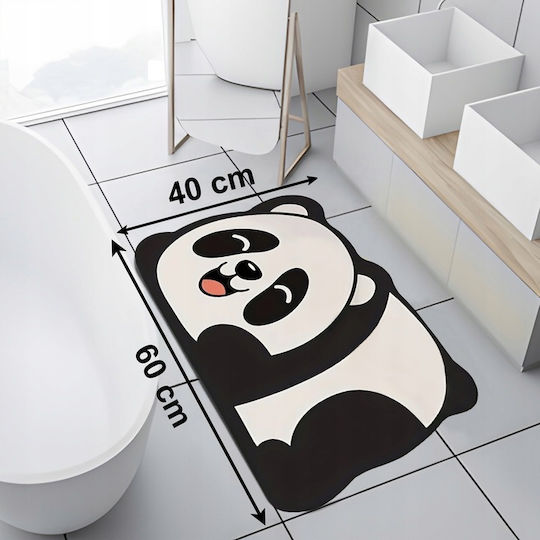 Antiderapant Covoare De Baie ZD1BAT3QWSHPANDA Alb/Negru 40x60 Cm
