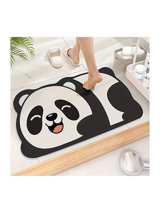 Αντιολισθητικό Πατάκι Μπάνιου ZD1BAT3QWSHPANDA White/black 40x60εκ.