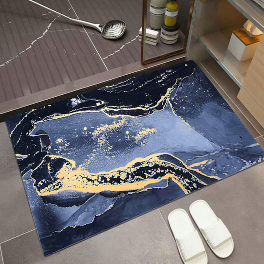 Antiderapant Covoare De Baie ZD1BAT3QWSMAT02NAVY Albastru Navy 80x50 cm