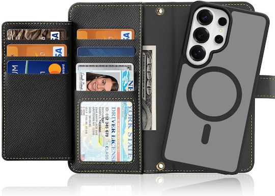 Dux Ducis Lawa Series Wallet Detachable Hard Case Black Samsung Galaxy S26 Ultra 5g