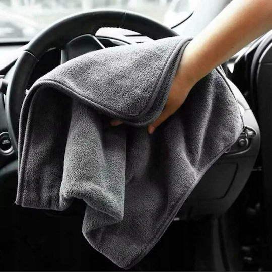 Lavetă Din Microfibră De Curățenie Uscare Lustruire Pentru Geamuri Auto 400gsm Gri 60x30cm