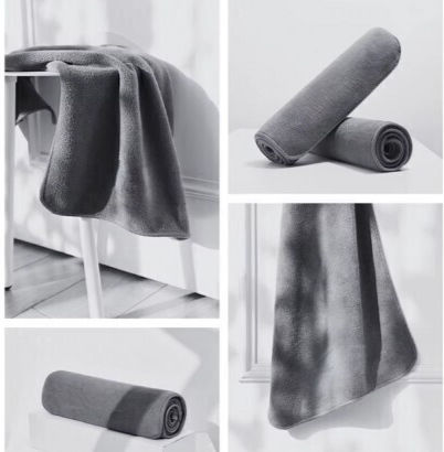Lavetă Din Microfibră De Curățenie Uscare Lustruire Pentru Materiale Plastice Pentru Interior - Tabloul De Bord Mașină 400gsm Gri 30x30cm