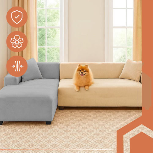 Ελαστικό Κάλυμμα Διθέσιου Καναπέ Beige 185cm