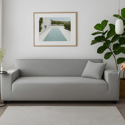 Ελαστικό Κάλυμμα Τριθέσιου Καναπέ Light Gray 230εκ.