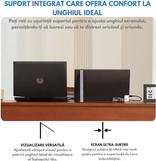 Qova Arzopa A1S IPS HDR Monitor Portabil 14" FHD 1920x1080 cu Timp de Răspuns 25ms GTG
