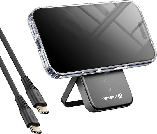 Swissten Magsafe iPhone 17 Pro Pack Dual-Material Umschlag Rückseite 5000 mAh Powerbank Transparente