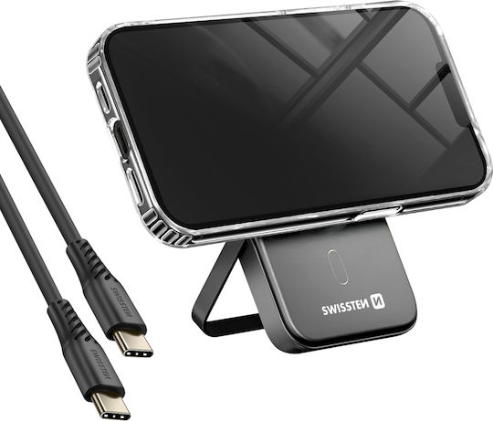 Swissten Magsafe Pack Iphone 13 Pro Dual-material Case 5000 Mah Powerbank Transparent