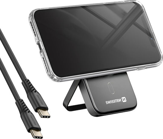 Swissten Magsafe Pack Калъф За iPhone XR От Два Материала 5000 mAh Powerbank Прозрачен