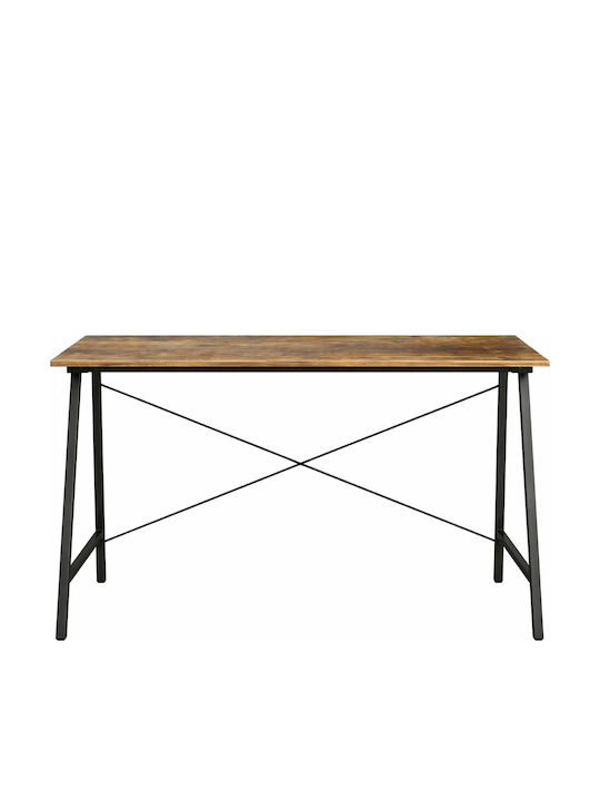Birou Din Lemn Negru cu Picioare Metalice 100x46x75cm