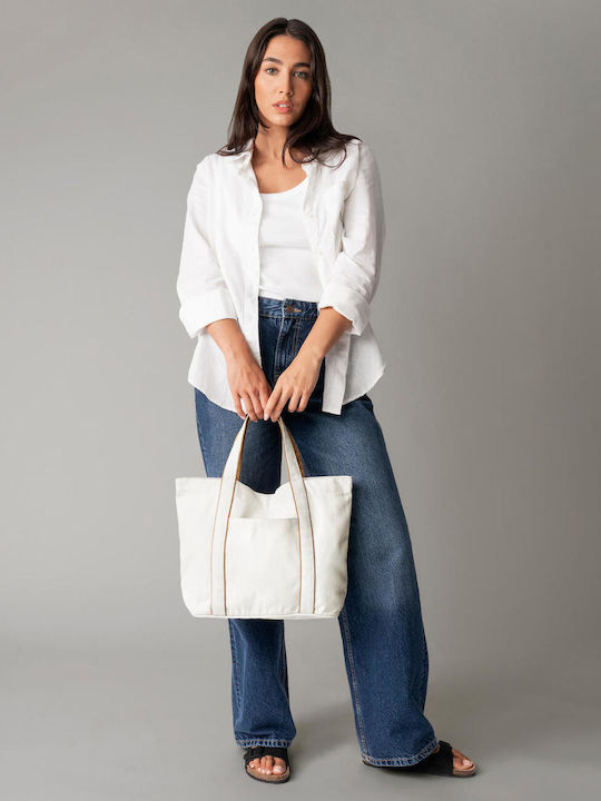 Courtside Medium Tote Westford Mill W950 Soft White Caramel