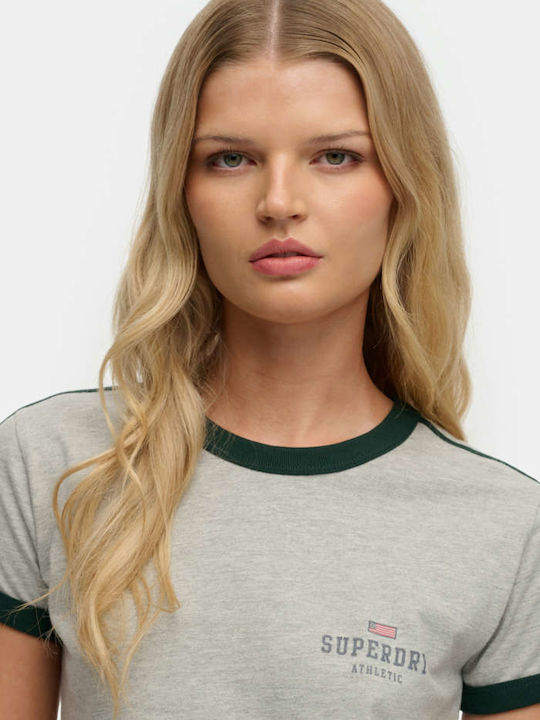 Athletic Women's T-shirt Striped Gray