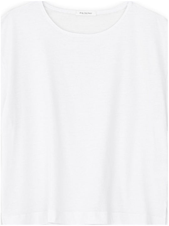 Organic Γυναικείο Crop T-shirt Λευκό
