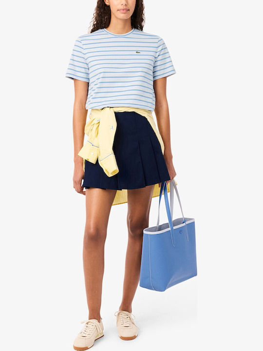Women's Striped Light Blue T-shirt