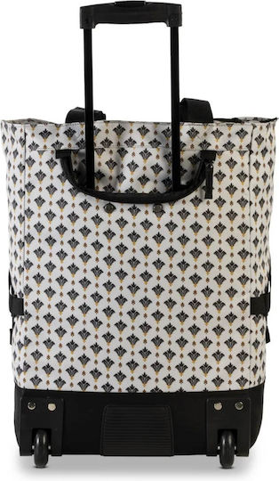 Stoff Einkaufswagen Λαϊκής Beiges 50x36x20cm