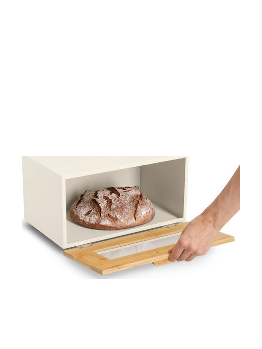 Zeller Brotkasten mit Deckel aus Bambus Beiges 36x23x20cm