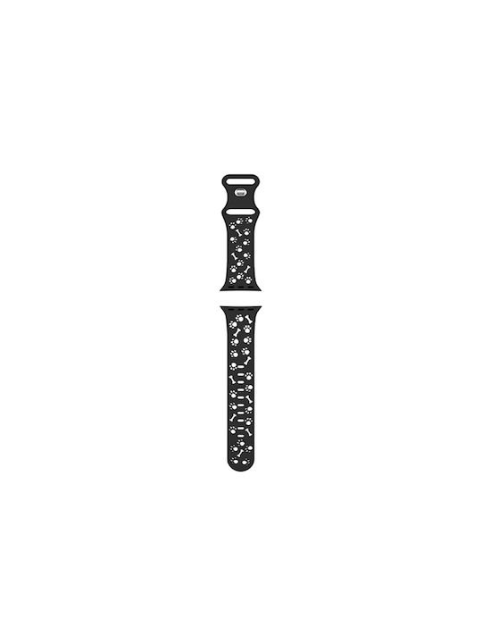 Watchband Hoco Wa38 Time Series 44 45 46 49mm Silicone Strap Apple Watch Series 1 2 3 4 5 6 7 8 9 SE Ultra1 Ultra2 Black