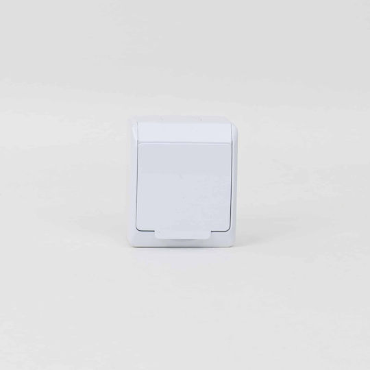 Single Waterproof Power Socket White