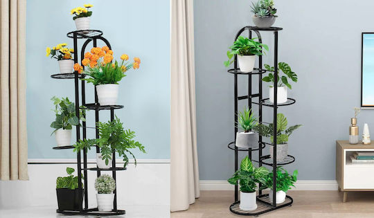 Suport Metalic Negru Pentru Plante 45x23x108 cm