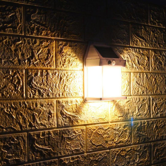 Lampa Lampa Solară Alb Cald cu Senzor de Mișcare și Fotocelul IP65 17x12x5.8cm