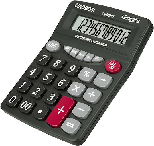 Avizar 12-digit Multifunction Desktop Calculator Lcd Screen Black