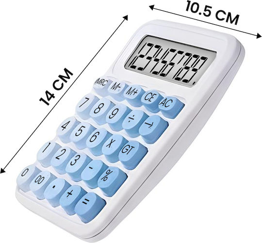 Avizar Calculator 12 Cifre Funcție Vocală Design Gradient Ecran Lcd Albastru