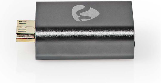 Nedis Hdmi Adaptor Mini Connector To Hdmi Straight Form In Aluminum Grey