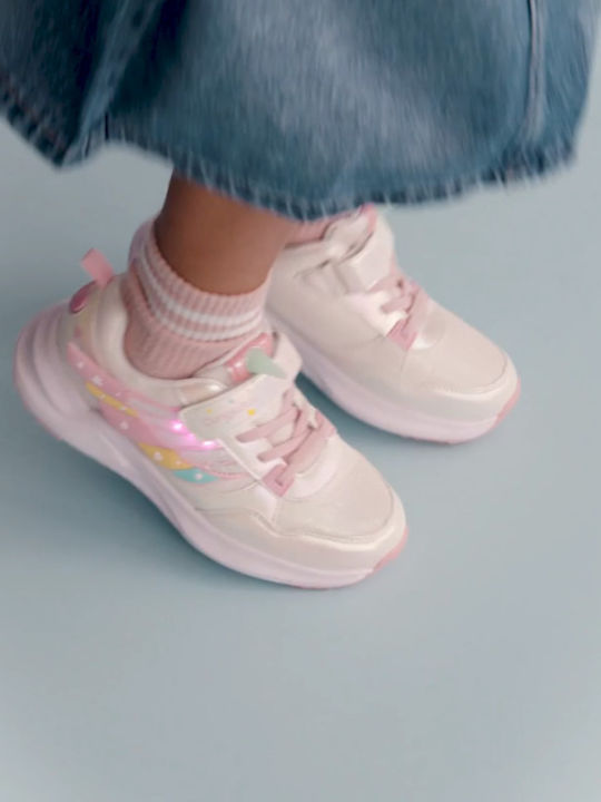Παιδικά Sneakers με Φωτάκια Λευκά