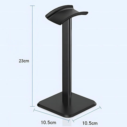 Suport Pentru Căști On-ear Zola Desktop Universal Aluminiu Silicon 10.5 X 10.5 X 23 Cm Negru