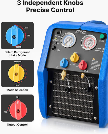 Vevor Φορητός Ανακτητής Ψυκτικού Μέσου 1 Hp 220v 50hz Διπλός Κύλινδρος Ac 1450 Rpm Ανακύκλωση Hvac Αυτοκίνητα & Οικιακά Κλιματιστικά Lmhsjbxsysdj1q2hj001v2