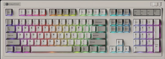 Keychron R6 QMK R6-M1 Wireless Gaming Mechanical Keyboard with Keychron Super Red Switches and RGB Lighting (English US) Gray