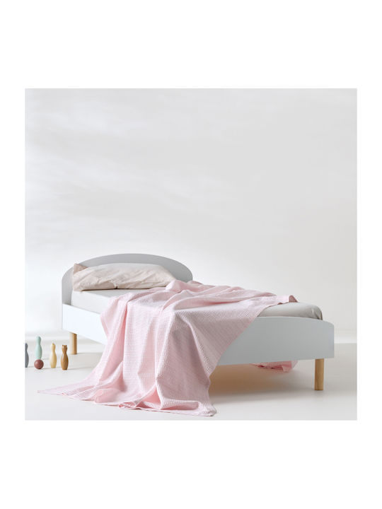 Kentia Nursery Swaddling Waffle Pink Blanket 70x100cm