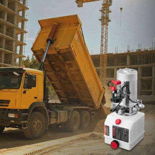 Vevor Hydraulic Power Unit 4 L Tipper Trailer Single Acting Maximum Pressure 22 Mpa & Flow Rate 3.4 L Min Hydraulic Pump Dc 12v Metal Reservoir Tipper Trailers Car Lifting
