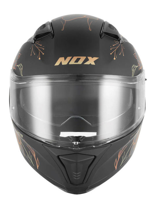 Nox N402 Spring Gold Mat Motorradhelm Vollgesicht ECE 22.06 mit Sunvisor