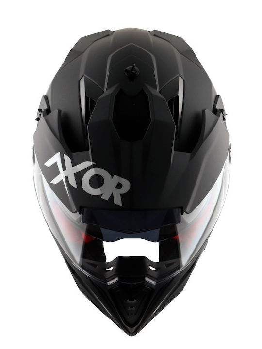 Axor X-Cross Dual + Gift Crossbody Bag Black Red Matte Motorcycle Helmet On-Off ECE 22.06 1600gr