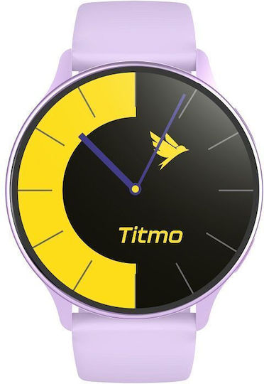 TITMO O-200 Waterproof Smartwatch with Heart Rate Monitor Lavender Purple