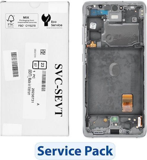 Samsung Екран със Сензорен Механизъм за Samsung Galaxy S20 FE (G780F, G781F) (Бял)