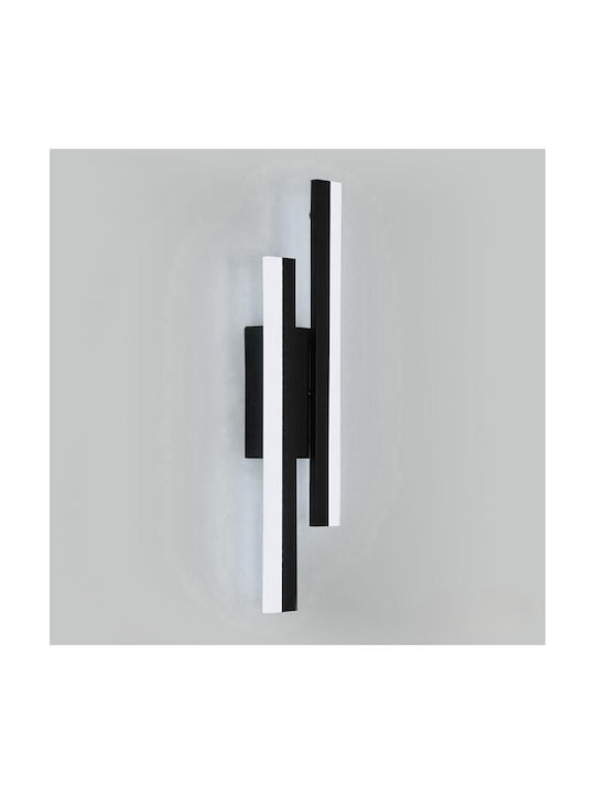 Lampa De Perete Modernă Cu LED Integrat Și Lumină Alb Rece Neagră 50x3cm
