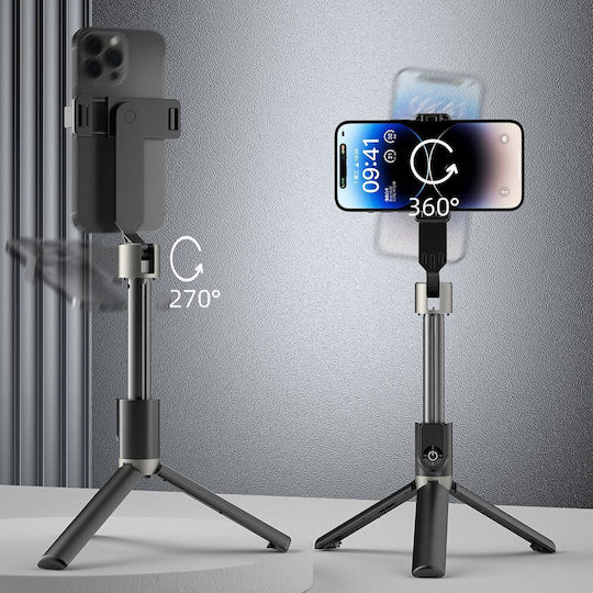 Dudao F18 Selfie Stick with Bluetooth Remote Control Black