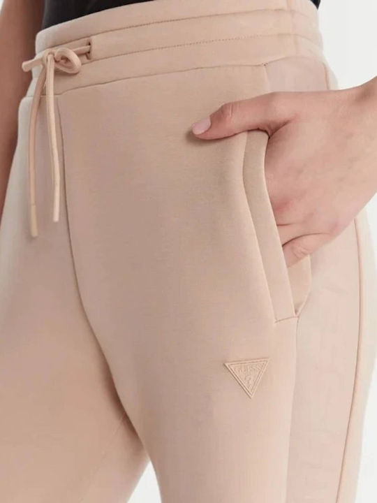 Brenda Hohe Taille Damen Jogginghose Beiges