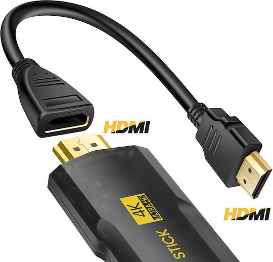 Avizar Android 4K Ultra HD HDMI Smart TV Stick Fernbedienung Streaming Wi-Fi Fernseher Schwarz