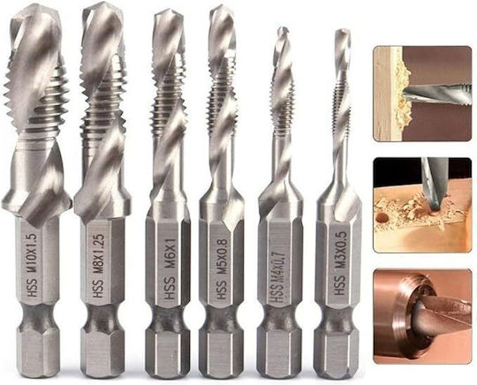 Burghiu HSS cu Cap de Foraj Hexagon Pentru Metal și Lemn 0.5mm / 57mm / 0.7mm / 60mm / 0.8mm / 1.25mm / 59mm / 1.5mm / 65mm