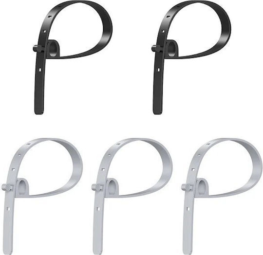 Unitek Cable Organizer Silicone Flexities 5pk 2xblack 3xgrey 135x10mm Ot1095a