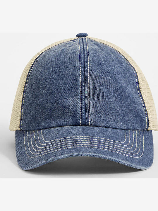 6 Panel Vintage Trucker Beechfield B672 Vintage Denim Stone