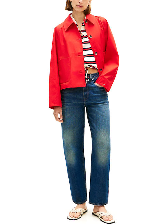 Kurze Damenjacke Für Winter Cardinal Rot