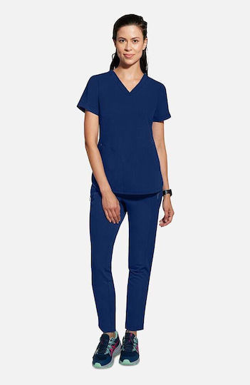 Healing Hands Female Medical Blouse Navy Blue