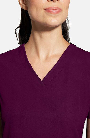 Healing Hands Female Medical Blouse Burgundy