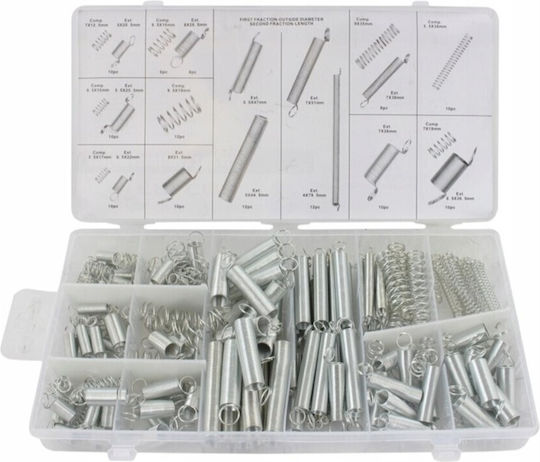 Set 200 Arcuri Universale Extensie Compresie 20 Dimensiuni Diferite Cutie De Depozitare