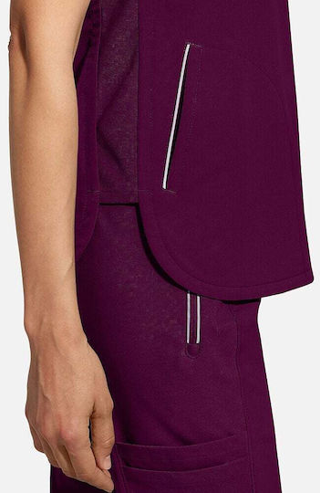 Healing Hands Female Medical Blouse Burgundy