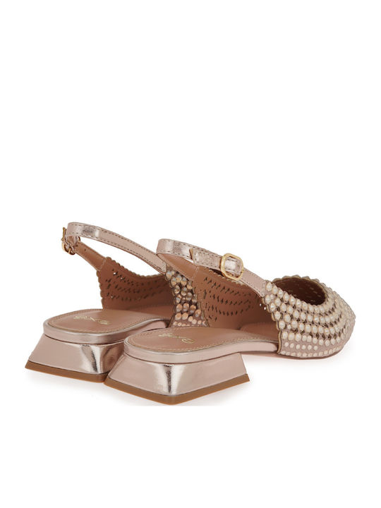 Heels with Low Heel Gold